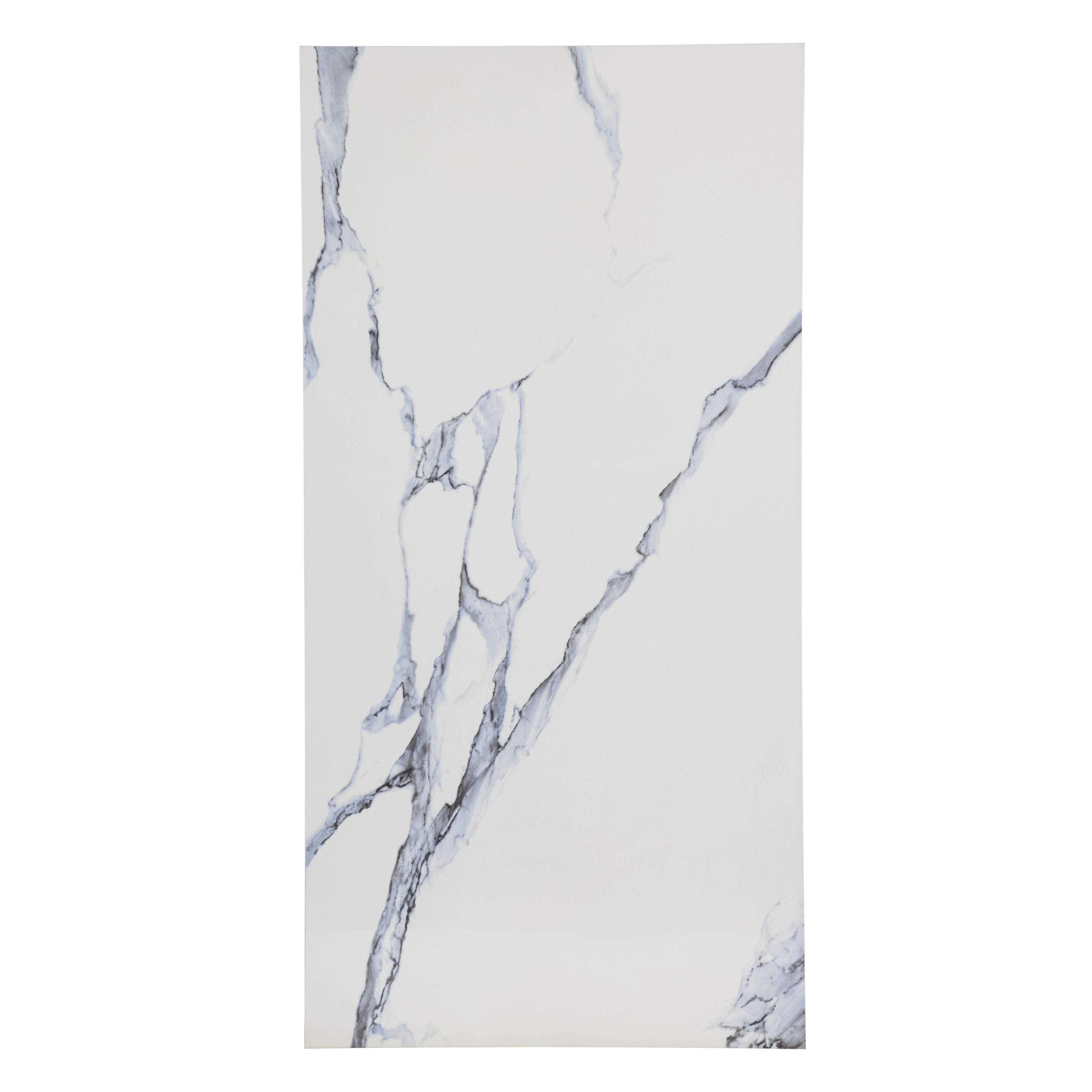 24x48 Statuario Blue Polished porcelain tile - Industry Tile